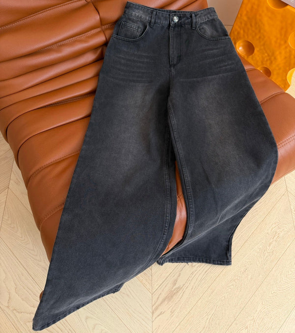CC 26s Wide-Leg Trousers Black Denim 398130