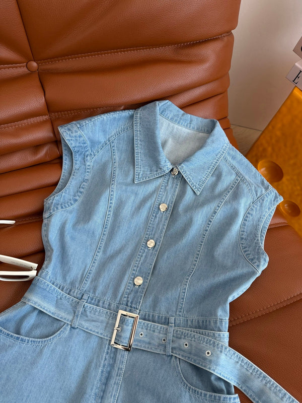CL 26s Light Blue Washed Denim Dress 398137