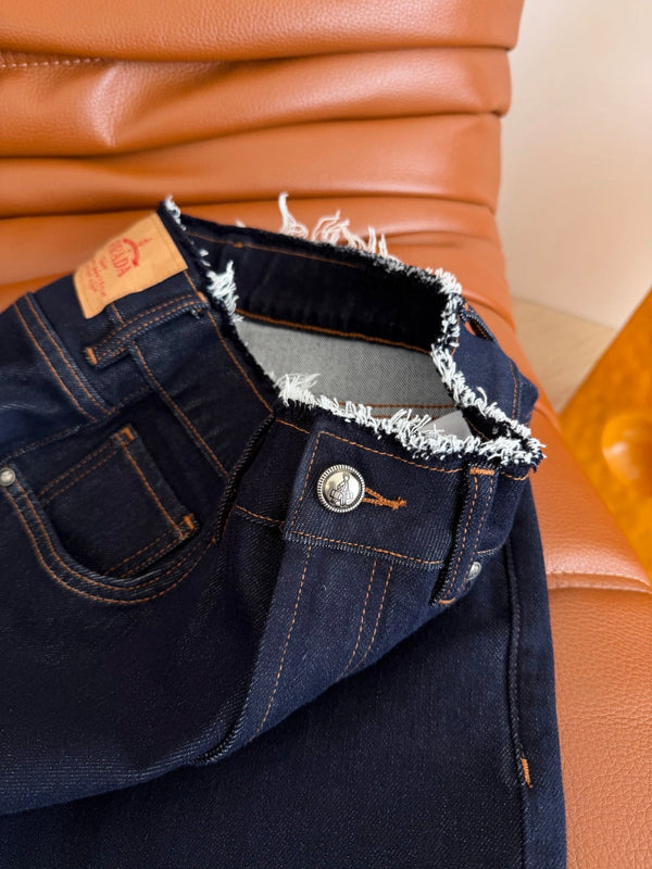 Prad 26s Straight Leg Jeans Dark Blue Denim 420966