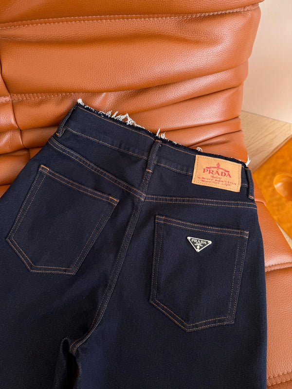 Prad 26s Straight Leg Jeans Dark Blue Denim 420966