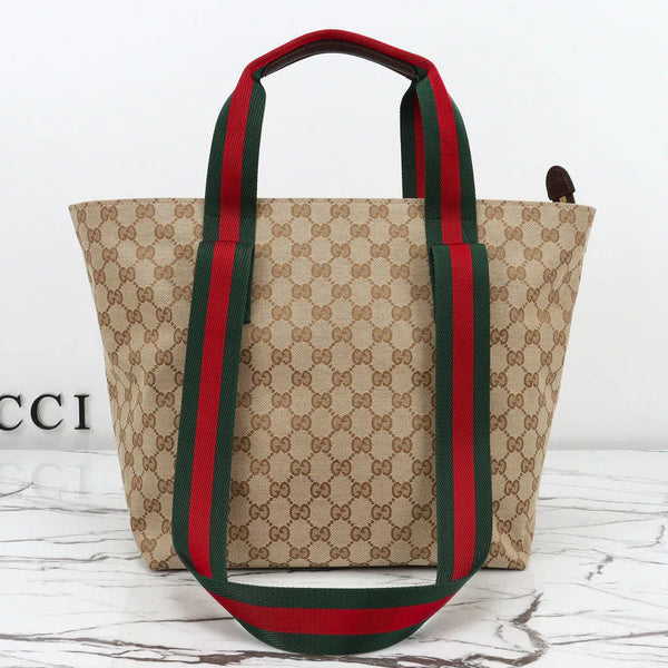 GG 2026 Tote Bag 29cm Brown Canvas