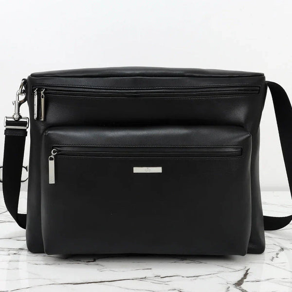 GG 2026 Tag Large Crossbody Bag Black Calfskin