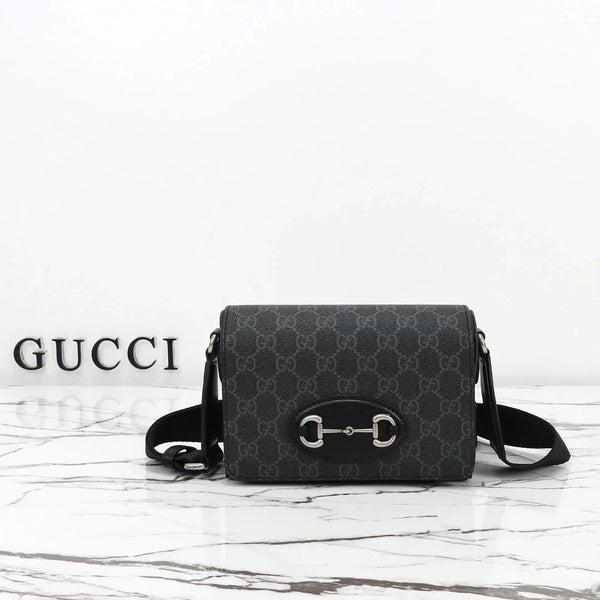 GG 2026 Horsebit 1955 Mini Bag 19cm Canvas Leather