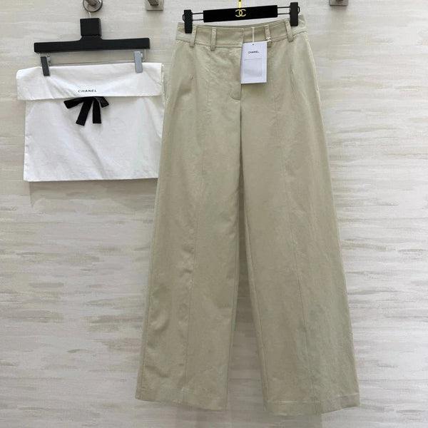 CC 2026 Light Apricot Wide-Leg Pants Cotton 379252