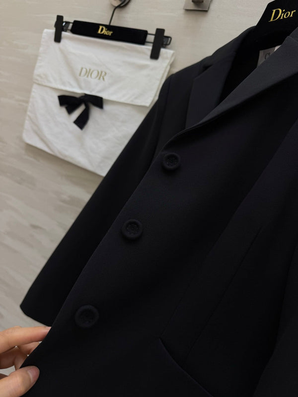 CD 30 Montaigne Bar Jacket Black Wool Silk 394142