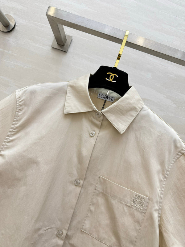 Loew 26s Short-Sleeved Shirt Cream Cotton 398853