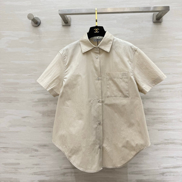 Loew 26s Short-Sleeved Shirt Cream Cotton 398853