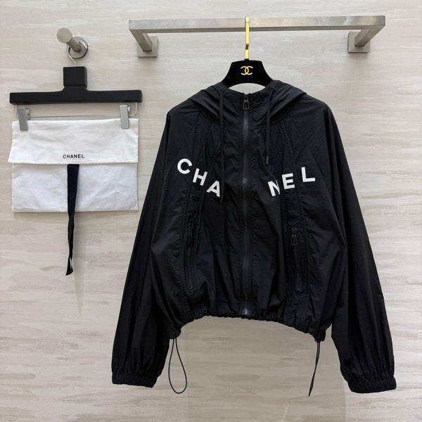 CC 26s Hooded Sunscreen Jacket Black Nylon 398848