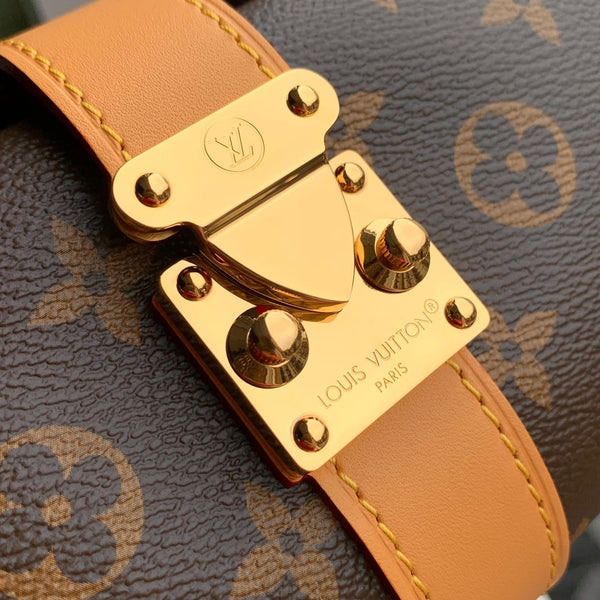 LV 2025 Pochette Mia Camel Brown Leather Canvas 346572