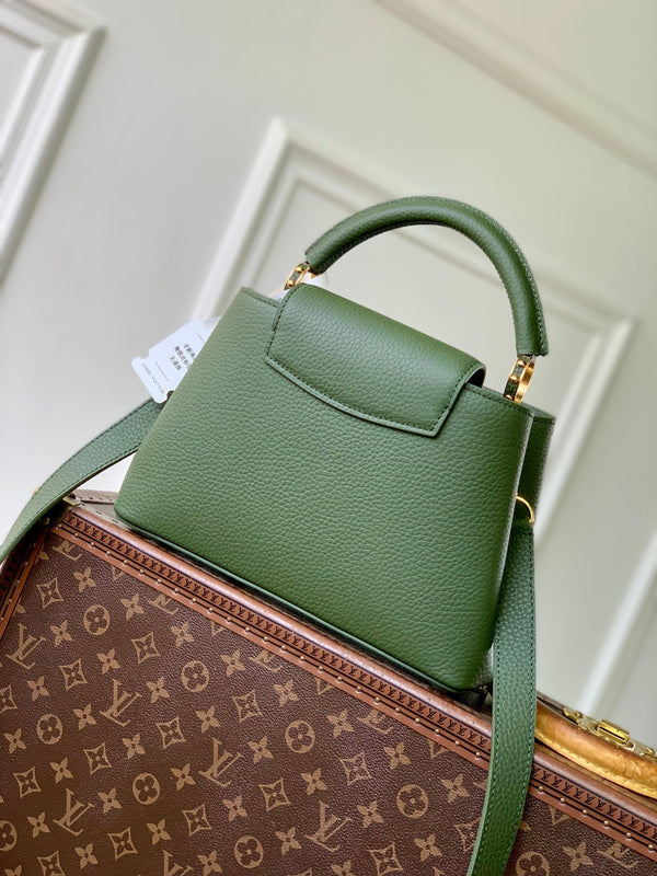 LV 2025 Capucine Bag Green Cowhide