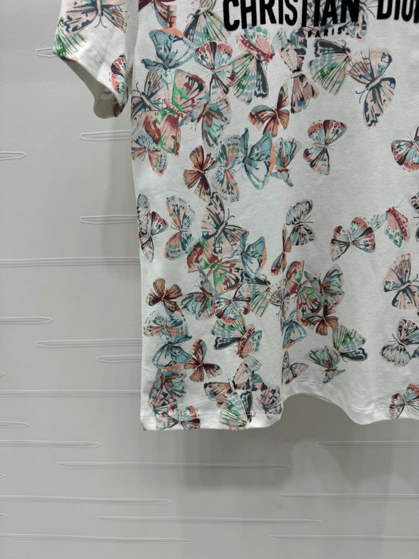 Dior 25C T-Shirt Papillon multicolore Pattern 228799