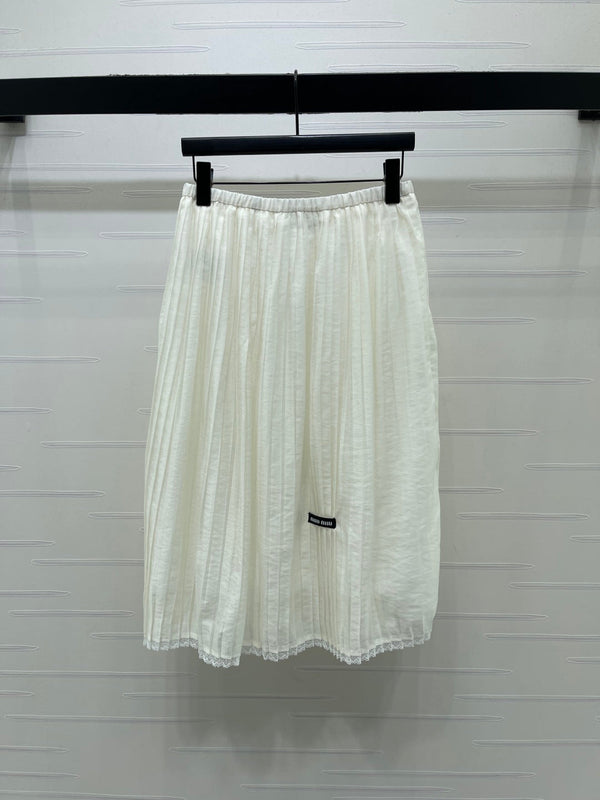 Miu Midi Skirt Cotton Nylon Silk 392682