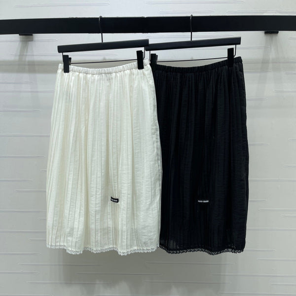Miu Midi Skirt Cotton Nylon Silk 392682
