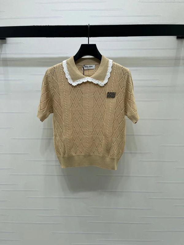 Miu 26s Short-Sleeved Shirt Cotton 397461