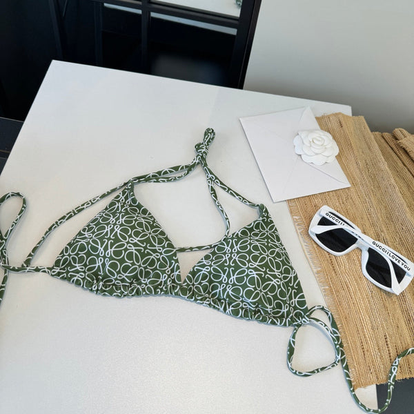 Loewe Bikini Monogram Green Cotton 185844