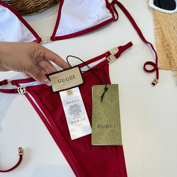Gucci 26s Swimsuit Red Colorful Cotton 184238