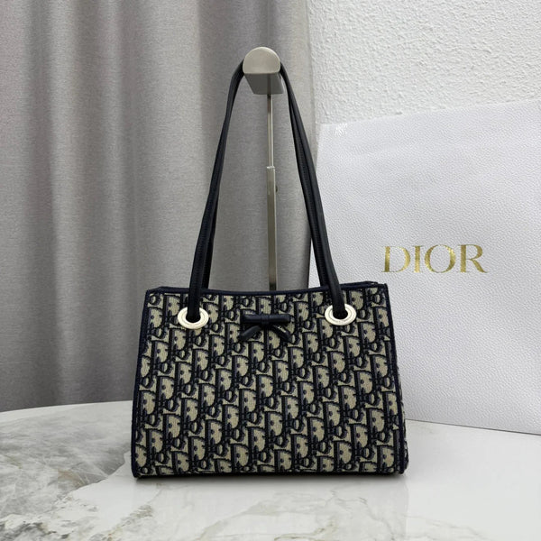 CD 2026 Promenade Bag 27cm Canvas Suede Leather