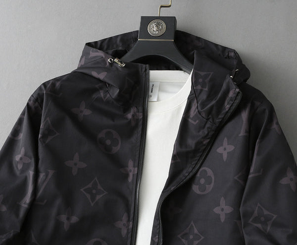 LV BLACK MONOGRAM HOODED JACKET 238975