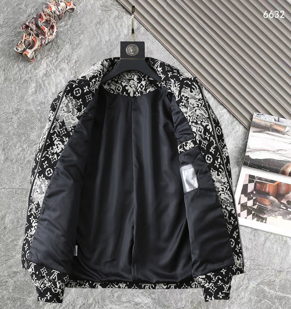 LV SHIRT JACKET IN BLACK MIX WHITE MONOGRAM JACQUARD FABRIC 238989