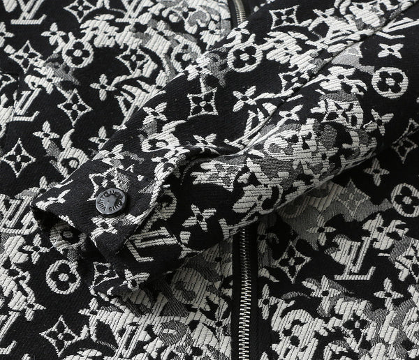 LV SHIRT JACKET IN BLACK MIX WHITE MONOGRAM JACQUARD FABRIC 238989