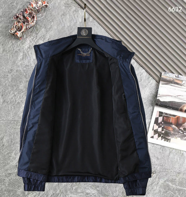 LV NAVY BLUE MONOGRAM HOODED JACKET 238985