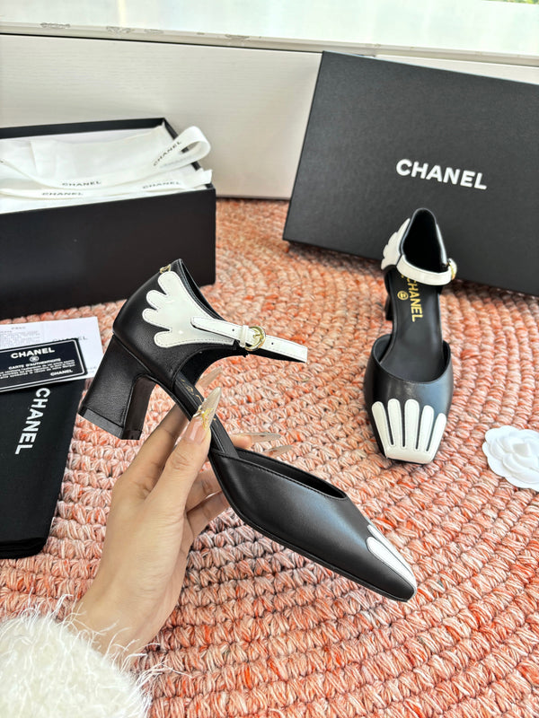 CC 26s Mary Jane Slingback Black Sheepskin 648193