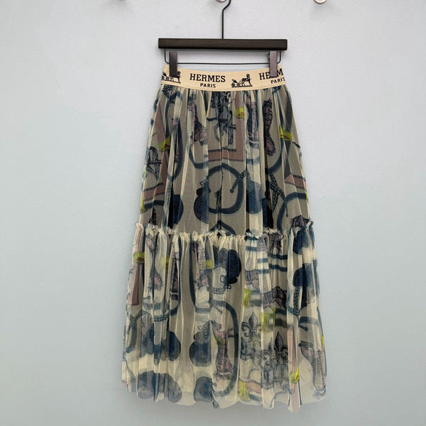 HM 26s Cake Skirt Blue Colorful Mesh 367049