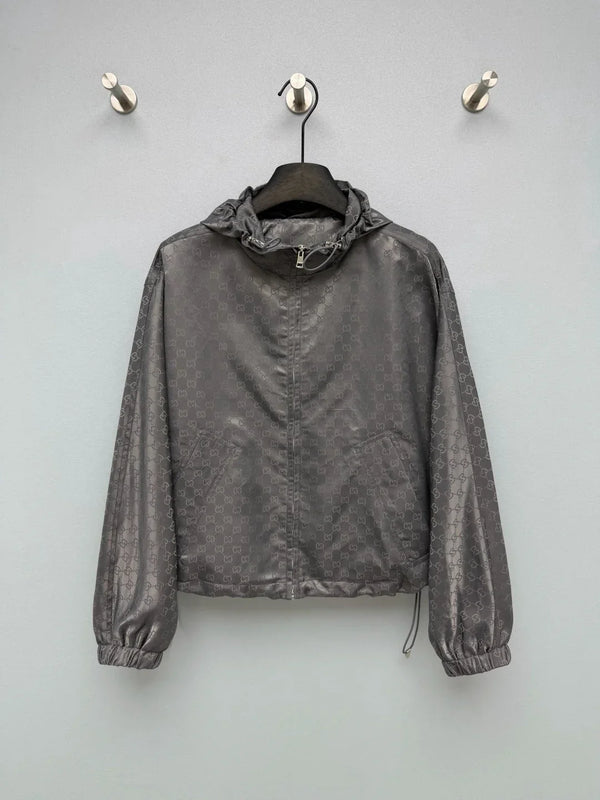 GG 26s Jacquard Short Windbreaker Jacket Polyester 425208