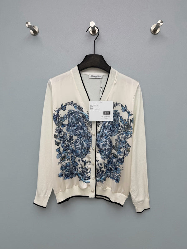 CD 26s Butterfly Floral Patchwork Cardigan Polyester 425176