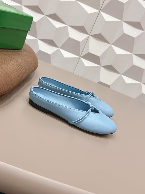 BV Rosa Mary-Jane Ballerina Light Blue Lambskin 613307