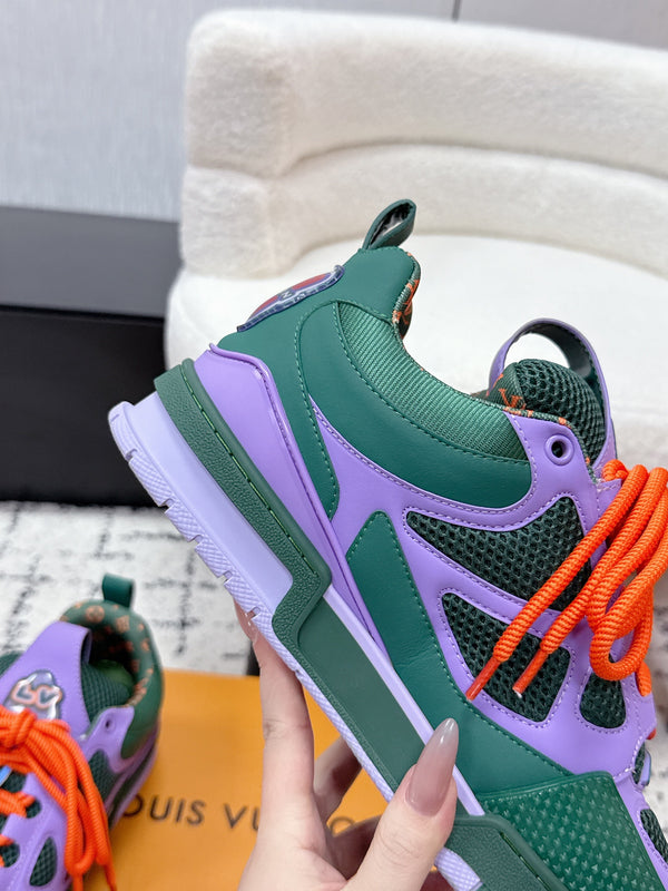 LV Skate Sneaker Violet Green Calf Leather/Mesh 617321