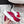 RV Rose Vivier Flower Slingback Flat White Red Satin 617288