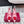 RV Rose Vivier Flower Pumps 10cm Pink Red Satin 617294