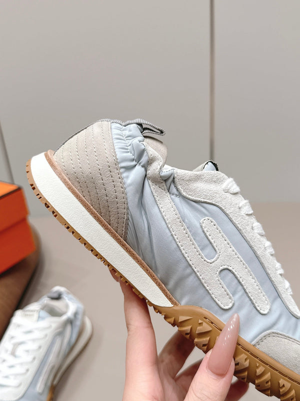HM 26s Bouncing Sneakers Ice Blue Nylon Suede