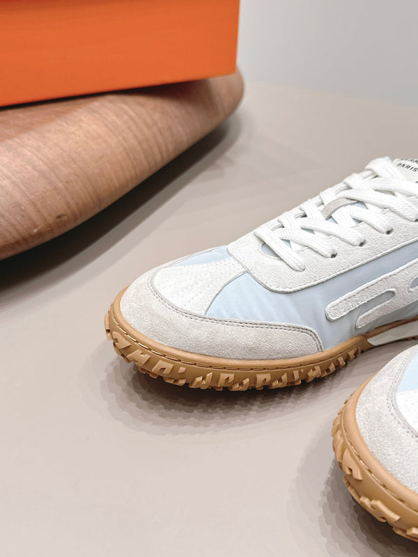 HM 26s Bouncing Sneakers Ice Blue Nylon Suede