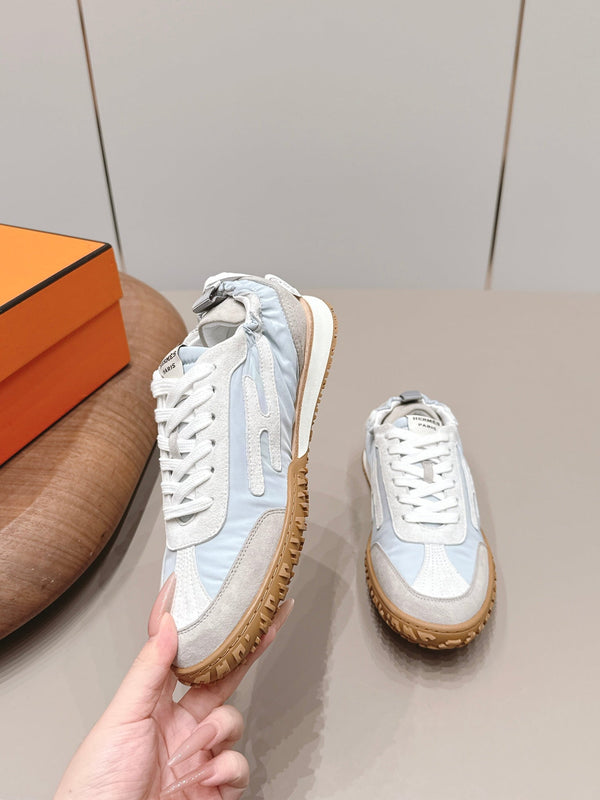 HM 26s Bouncing Sneakers Ice Blue Nylon Suede