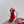 DC Slingback Pumps Red Silk & Sheepskin 343143