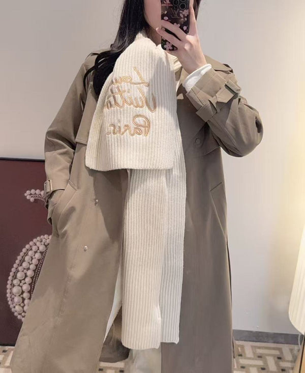 LV Exclusive Scarf 180cm White Wool 978802
