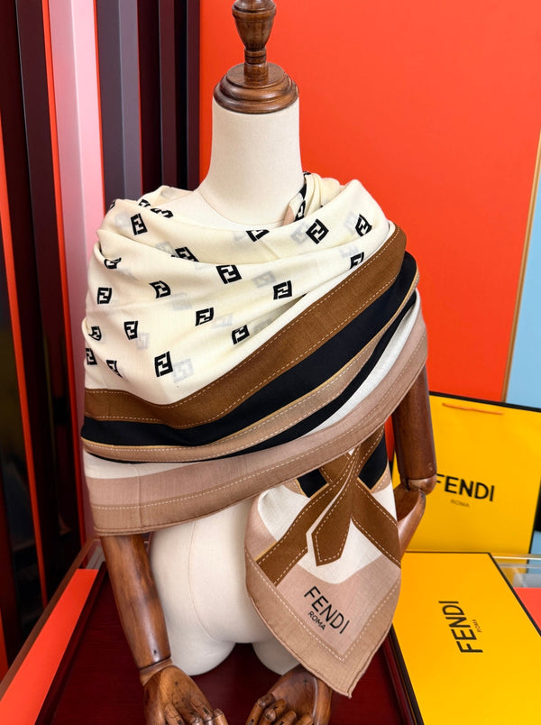 FF 26s Scarf 140 In Cashmere And Silk 446709