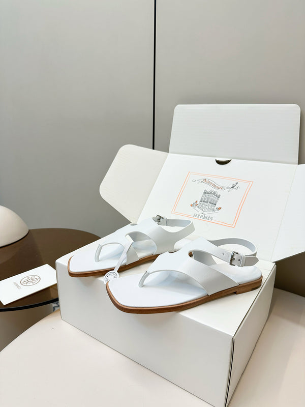 HM Karen Sandals White Calfskin 369789