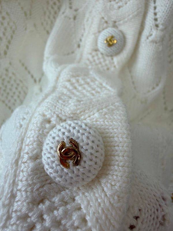 CC 26s Diamond Pattern Knit Cardigan Wool Cotton 423141