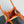 BV Small Parachute 20cm Burned Orange Raffia & Leather GHW