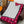 LV Velvet Square Scarf 135cm White Pink Cashmere 970944