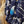 HM Starry Night Chorus Double-Sided Scarf 140cm Navy Blue Silk Cashmere 143715