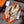 HM Starry Night Chorus Double-Sided Scarf 140cm Peach Orange Silk Cashmere 143719