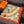 HM Starry Night Chorus Double-Sided Scarf 140cm Peach Orange Silk Cashmere 143719