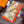 HM Starry Night Chorus Double-Sided Scarf 140cm Peach Orange Silk Cashmere 143719