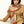 HM Starry Night Chorus Double-Sided Scarf 140cm Peach Orange Silk Cashmere 143719