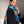 HM 26s Double-sided Scarf 140cm Blue Turquoise Silk Cashmere 153161