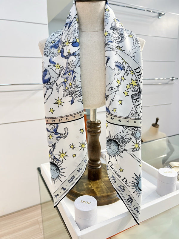 CD 26s Scarf 90cm In Silk 274731